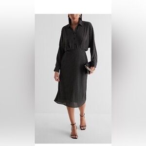Half button up Midi Dress
